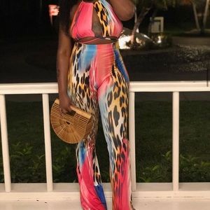 Leopard print jumpsuit